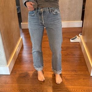 AGOLDE cuffed button fly jeans